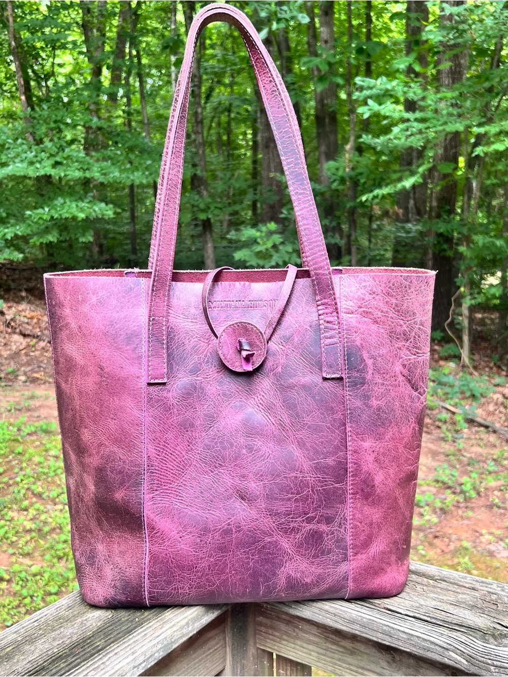 Montana Hudson Leather Tote Handbag